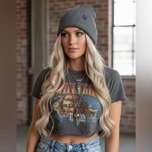 NWT C.C Waffle Knit Thermal Material Beanie Grey